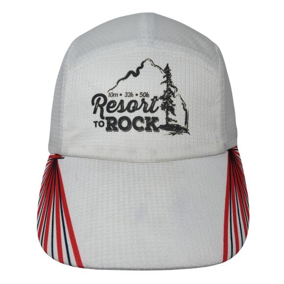 Resort To Rock Slideback 5 Panel Hat White One Size Outdoor Headsweats - Picture 1 of 9